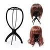 Support de perruque stable pliant noir mannequin mannequin caisson de chapeau de chapeau Hair Hair1218300