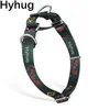Double D Ring Pet Print Dog Collar Polyester Adjustable Martingale Collars Soft Comfortable Breathable Pattern For Dogs LJ201109