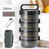 Thermos Lunch Box Thermos Food Jar Keep Food Hot Container Thermal Insulation Storage 304 Stainless Steel Vacuum Flask Box 201015