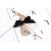 Creative Handmade Diy Diamond Perfume Bottle Accessories Alloy Bow Pearl Luxury Keychain Purses Charm Pendant YS0686523261