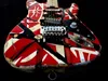 Heavy Relic Eddie Edward Van Halen Franken stein Black White Stripe Red 5150 ST Electric Guitar Alder Body Maple Neck Floyd Rose9636531