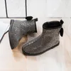 Bottes filles strass mode hiver printemps automne enfants chaussures fille large confortable princesse équitation Bootie