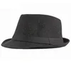 Wide Brim Hats HT3410 Men Autumn Winter Hat Vintage Fedoras Casual Trilby Male Black Band Retro Jazz Fashion Fedora For Men1275E