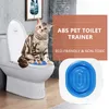 Katt toalett träningssats husdjur poop träning säte hjälp katter sitter kull låda magasin professionell tränare för katt kattunge mänsklig toalett 201103317385