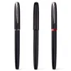 Nouveau Arrivel Pimio Matte Black Series Stylo plume Stylos à encre en métal de luxe avec boîte-cadeau Cadeau de Noël Gravé gratuit Accpet 201202