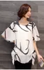 Nuovo 2021 Estate Manica Corta Abbigliamento Donna Moda Plus Size 5XL Chiffon Camicetta da Donna Camicia Allentata Woemn's Top Blusas