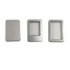 10.7*7*3cm Tin Boxes Transparent Open Window Cover Cases Iron Rectangle Storage Caskets Bluetooth Headset DIY Packing 1 35lp G2