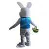 Halloween Rabbit Mascotte Kostuum Topkwaliteit Cartoon Paashaas Karakter Carnaval Unisex Volwassenen Maat Kerst Verjaardagsfeestje Fancy Outfit