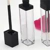 7 ml tomma läppglansrör Fyrkantig plattform förpackningsflaska Klar lipglansbehållare Plast med Blcak Cap Beauty Tools 1 7LK B2