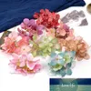 5 pçs / lote artificial flor de seda hydrangea flor cabeça diy festa casa casamento arco fundo parede decorativa flowe