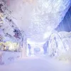 Luxury White Cloud Top Snow Yarn Wedding Tak Decoration Sheer för Party Event Centerpieces Decor Supplies