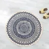 Морокко круглый ковер гостиная спальня BOHO стиль кисточкой хлопчатобумажные льняные ковер диван подушка молитвенные коврики ручные тканые ковры Y200416