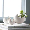 Vendita diretta cinese Jingdezhen Porcellana Vasi Creatività Stile moderno Vasi in ceramica bianca per la decorazione della casa di nozze Regalo 5 LJ201209