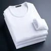 Winter Autumn Men's Thermal T Shirt Soft Veet Thick Long Sleeve T-shirt Men Black White Slim Fit Plus Size 5XL Tshirt Homme 201203 hick -shirt shirt