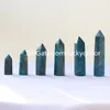 10 pièces naturel unique terminé bleu apatite gemme Quartz cristal pierre guérison colonne point baguette thérapie bâton obélisque tour générateur Reiki