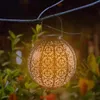 Lampada da giardino a induzione automatica con controllo della luce solare Lampada da giardino in ferro retrò impermeabile per esterni Pannello solare