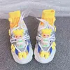 Çocuklar Sneakers Yaz Sonbahar Kız Moda Rahat Spor Koşu Eğitmenler Sevimli Karikatür Nefes Yumuşak Sole Bebek Çorap Ayakkabı 220115