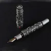 Jinhao Classic Metal Dragon Relief Trim متوسطة النافور النافور القلم.