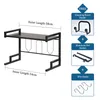 Accueil four à micro-ondes support étagère de cuisine organisateur cuisine en acier inoxydable St2334149