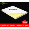 Leotrusting 50Sheets A4 maat 210mmx297mm Wit papier blanco glanzende Matt Sticker Paper Label Afdrukpapier A4 Lijmstickers 201009