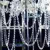 30m 99 stóp Roll Party Decor 14 mm akrylowy ośmiokątny koraliki przezroczyste kryształowe pasma girlandów na dekoracje ślubne żyrandol dostawa 240i