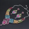 Роскошные женские элегантные австрийские хрустальные выписки ожерелье серьги с бриддией ювелирные изделия набор для свадебного платья