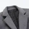 Brand New Autunno Inverno uomo lungo tratto cappotto di lana Business Casual stile classico Slim Fit giacca di lana maschile vestiti di marca 201120