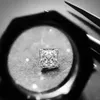 Szjinao 100٪ فضفاض الأحجار الكريمة moissanite حجر 3ct 8mm d اللون vvs1 مختبر نمت الماس cvd الأميرة قطع undefined للمجوهرات الدائري b1205