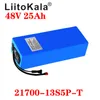 LiitoKala 48V 50ah 35ah 15ah 20ah 25ah 40ah 30ah ebike bateria 21700 baterias de lítio para bicicleta scooter elétrico