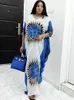 African Dresses for Women Dashiki V Neck Batwing Sleeve Lady Clothing Long Africa Dress Woman Clothes vestido de mujer