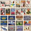 2021 Auto Mobile Gas Oline Plaque Motor Oil Ac Spark Pluggar Vintage Metal Tenn Tecken Hem Bar Pub Garage Decor Wall Sticker Däck Poster