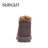 SURGUT hiver nouveaux hommes bottines moto fourrure en peluche chaud classique mode neige botte automne hommes décontracté en plein air bottes de travail 201204