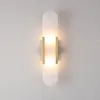 Gold / Black Copper Wall Lamp Nordic Simple Luxury Living Room Bedroom Aisle Stairs Luminaires Spanish Natural Marble Wall Sconces