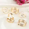 6pcs/set Combine Joint Ring Gold Ring jewelry Set Stacking midi Rings for Women Fashion Jewelry will and sandy drop ship