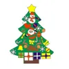 Sapin de Noël Mode Bricolage Staché avec décorations Muraux de porte suspendus enfants Cadeau éducatif cadeau de Noël à environ 75x100cm