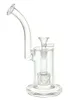 Glas vattenpipa Rigg/Bubbler Bong för rökning 8 tum Höjd och Box perc med 14 mm Glasskål 330g vikt BU016