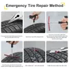 5PCS Tubeless Strip Puncture Repair Mixing Gummi Emergency Cykel Repai E Reparationsverktyg Kit