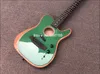 カスタムショップAcousta Gloss Green Electric Guitar Polyester Satin Uurethane Finish、Spurce Top、Deep C Mahogany Neck、Black Hardware