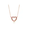 100% 925 sterling zilveren hangers ketting voor vrouwen hart valentijn dag hart-vormige kettingen mode luxe sieraden cadeau