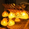 Guirlande lumineuse lanterne citrouille 3D, décoration de fête, étanche, à piles, petite lampe colorée pour Halloween, intérieur et extérieur