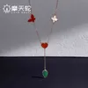 Conception de Niche avancée trèfle papillon amour chaîne pendentif Fritillaria Malachite collier bijoux de luxe chaîne de clavicule