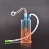 A água protegida de água protegida por bong bong fumando tubo de fumante com mangueira de silicone e 10 mm de óleo de óleo de vidro masculino tigela