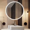 Сенсорный экран Smart ванная комната Зеркало свет Светодиодные светлые ванная комната Большой круглый туалет стены висит настенные ванные комнаты зеркало света arandela