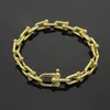 Bracelet en acier au titane de type u chaud de haute qualité Bracelet en or rose 18 carats avec coffret cadeau avancé adapté aux cadeaux