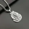 Pendant Necklaces Hip Hop Gold Silver Color 316L Stainless Steel Animal Wild Boar Anubis Amulet Pendants For Men Rapper Jewelry1