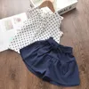 Детская детская одежда наборы летнего стиля бренда детская одежда футболка с коротким рукавом+платье брюки 2pcs Детские костюмы 220507