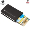 HumerPaul RFID Blockeringsskydd ID Kreditkort Holder Wallet Men Metal Aluminium Automatic Business Slim Fashion Gift7320887