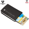 Humerpaul RFID Bloqueio Proteção Id ID do cartão de crédito Wallet Men Metal Aluminium Automatic Business Slim Fashion Presente4207967