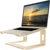 Aluminium-Laptopständer für den Schreibtisch, kompatibel mit Mac MacBook Pro/Air Apple 12" 13" Notebook, tragbarer Halter, ergonomischer Aufzug, Metallerhöhung LS1 Gold