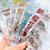 DIY Nail Decorations Set with Gemstone Flat Back Nail Art Foil Colorful Rhinestone For Women Fingernail Beauty